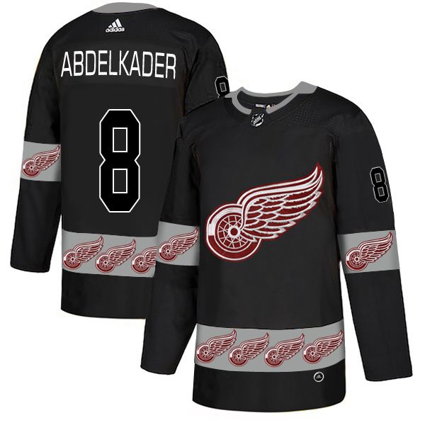 Men Detroit Red Wings #8 Abdelkader Black Adidas Fashion NHL Jersey->columbus blue jackets->NHL Jersey
